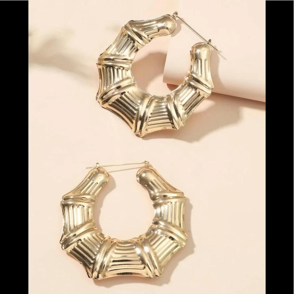 Gold Hoops - Picture 2 of 2